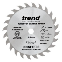 Trend CSB/11524 Craft Saw Blade 115mm X  24T X 9.5mm £4.95